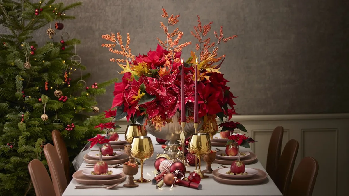 Décoration de table de Noël pas chère, faite maison